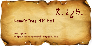 Kemény Ábel névjegykártya